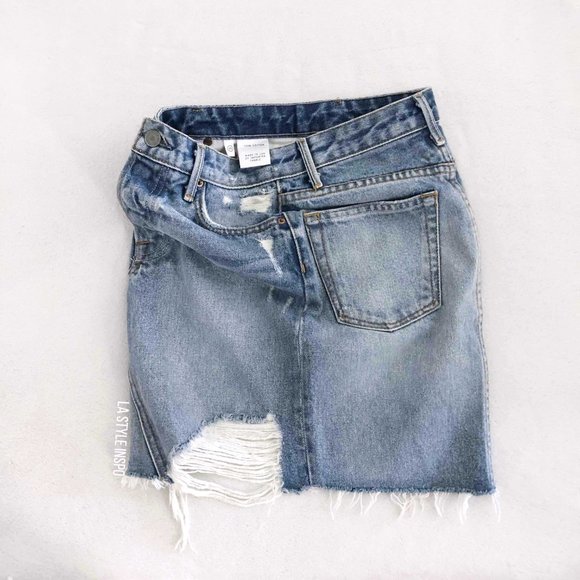 GRLFRND Denim Rhoda mini skirt Size 25 - Picture 5 of 5